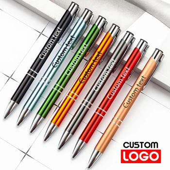 Металлическая шариковая ручка, оптовая продажа, бизнес-реклама, подарочная ручка, студенческий творческий приз, гелевая ручка, можно настроить название логотипа